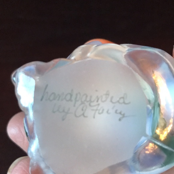 Fenton Signed Hand Painted Opalescent Duckling - Picture 6 of 7